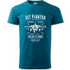 Jet Fighter - Klasické pánske tričko vyššej gramáže - S ( Petrolejová ) Jet Fighter - Klasické pánske tričko vyššej gramáže - S ( Petrolejová )