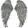 Takoy Nažehľovačka flitrované krídla 33,5 cm strieborné-NS-12751 Takoy Nažehľovačka flitrované krídla 33,5 cm strieborné-NS-12751