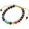 Nefertitis Čakrový náramok tigrie oko sa Shamballa zapínaním NF7117 - obvod 16 až 21 cm Nefertitis Čakrový náramok tigrie oko sa Shamballa zapínaním NF7117 - obvod 16 až 21 cm