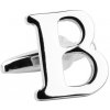 Bubibubi Manžetový gombík strieborné písmeno B Bubibubi Manžetový gombík strieborné písmeno B