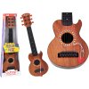 LEAN TOYS Detská hračka gitara hnedé drevené kocky LEAN TOYS Detská hračka gitara hnedé drevené kocky