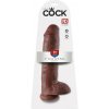 King Cock 11 - veľký prísavkový dildo s semenníkmi (28cm) - hnedý King Cock 11 - veľký prísavkový dildo s semenníkmi (28cm) - hnedý