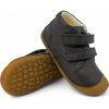 Bundgaard Detské členkové topánky Barefoot Petit Brown hnedé