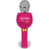 Karaoke bezdrôtový mikrofón ružový Karaoke bezdrôtový mikrofón ružový