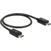 Delock USB kábel USB 2.0 USB Micro-B zástrčka, USB Micro-B zástrčka 0.30 m čierna s funkciou OTG 83570; 83570 Delock USB kábel USB 2.0 USB Micro-B zástrčka, USB Micro-B zástrčka 0.30 m čierna s funkciou OTG 83570; 83570