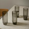 ferm LIVING Pohár na long drink RIPPLE 4 x šedá 300 ml
