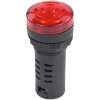 LED kontrolka s bzučiakom AD16-22SM, IP65 pre priemer otvoru 22mm Červená 12 V AC/DC LED kontrolka s bzučiakom AD16-22SM, IP65 pre priemer otvoru 22mm Červená 12 V AC/DC