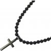 Glosery náhrdelník s krížikom a lesknúcimi krištáľmi disko guľami od Swarovski®, lesklý / matný čierny achát 4-6mm Dĺžka: 50cm, Typ korálok / veľkosť: matný čierny achát / 4mm, Prívesok / veľkosť: str Glosery náhrdelník s krížikom a lesknúcimi krištáľmi disko guľami od Swarovski®, lesklý / matný čierny achát 4-6mm Dĺžka: 50cm, Typ korálok / veľkosť: matný čierny achát / 4mm, Prívesok / veľkosť: str