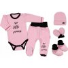 Baby Nellys dojčenská súprava 5 ks ružová, veľkosť 62 Baby Nellys dojčenská súprava 5 ks ružová, veľkosť 62