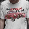Tričko s potlačou ŠKODA RAPID Dámsky Biela L Tričko s potlačou ŠKODA RAPID Dámsky Biela L