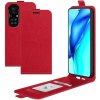 Peňaženkové kožené puzdro VERTICAL na Huawei P50 Pro – Červená Peňaženkové kožené puzdro VERTICAL na Huawei P50 Pro – Červená