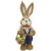 BerryHome Veľkonočná dekorácia – Slamový zajac s košíčkom, 33 × 13 cm BerryHome Veľkonočná dekorácia – Slamový zajac s košíčkom, 33 × 13 cm