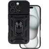 TopQ Ultra odolný Armor Lens pre iPhone 16 Pro Max čierny