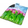 Sablio Plážová deka Růžové tulipány 200x140
