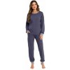 Pyžamo / Domáce oblečenie Regina 718 Dlhé rukávy 2XL Z25/26 Dámske tmavomodré Pyžamo / Domáce oblečenie Regina 718 Dlhé rukávy 2XL Z25/26 Dámske tmavomodré