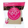 Hario papierové filtre V60-01, nebielené 100 ks Hario papierové filtre V60-01, nebielené 100 ks