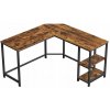 Artenat Rohový pracovný stôl Lera, 138 cm, hnedá/čierna Artenat Rohový pracovný stôl Lera, 138 cm, hnedá/čierna