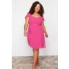 Trendyol Curve Pink Chiffon Woven Plus Size Dress fuchsiová 42 Trendyol 8683049745631 Trendyol Curve Pink Chiffon Woven Plus Size Dress fuchsiová 42 Trendyol 8683049745631