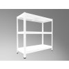 Biedrax Regál 40 x 60 x 90 cm biely 3 police Biedrax Regál 40 x 60 x 90 cm biely 3 police