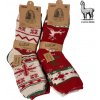 Dámské vlněné Vánoční ponožky Lama Alpaka sada 3 páry 35-38 2x červená, 1x bílá Dámské vlněné Vánoční ponožky Lama Alpaka sada 3 páry 35-38 2x červená, 1x bílá