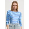 Tommy Hilfiger tričko s dlhým rukávom dámske bavlnené WW0WW40589 modrá XS Tommy Hilfiger tričko s dlhým rukávom dámske bavlnené WW0WW40589 modrá XS