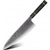 IZMAEL Damaškový kuchynský nôž Tsuriko Big Chef/Čierna 26.5 cm