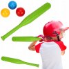 Baseballová pálka 50cm + loptičky 3ks plast mix farieb