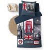 Tmavomodré bavlnené obliečky na jednolôžko 140x200 cm City London – douceur d'intérieur Tmavomodré bavlnené obliečky na jednolôžko 140x200 cm City London – douceur d'intérieur