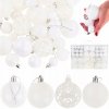 VIANOČNÉ GULE BIELE VEĽKÁ SADA XXL 100ks VIANOČNÁ GUĽA GÚĽ 6/4/3cm VIANOČNÉ GULE BIELE VEĽKÁ SADA XXL 100ks VIANOČNÁ GUĽA GÚĽ 6/4/3cm