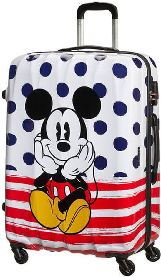 American Tourister Disney Legends Spinner Mickey Blue Dots 88 l