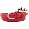 Made in Italy dámsky kožený opasok červený