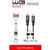WG - Datový kabel Lightning MFi na Type-C, 1 metr, 3A, černá WG - Datový kabel Lightning MFi na Type-C, 1 metr, 3A, černá