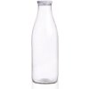 Fľaša na mlieko light 1L, bezfarebná, bez viečka, balená Fľaša na mlieko light 1L, bezfarebná, bez viečka, balená
