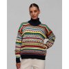 DALE Utsira Feminine Sweater Dámsky Pletený Sveter Marine Offwhite Raspberry