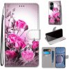 Peňaženkové kožené puzdro DRAWING na Huawei P50 - Wild Rose Peňaženkové kožené puzdro DRAWING na Huawei P50 - Wild Rose