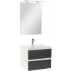 Vario Forte 60 kompletný kúpeľňový nábytok bielo-antracitový Vario Forte 60 kompletný kúpeľňový nábytok bielo-antracitový