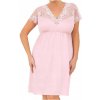 Donna dámska nočná košeľa Livia púdrová ružová s krátkym rukávom, dĺžka po kolená, veľkosť 4XL Donna dámska nočná košeľa Livia púdrová ružová s krátkym rukávom, dĺžka po kolená, veľkosť 4XL