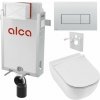 Sada Alcadrain na montáž na stenu, toaleta Mio, sedadlo s tlačidlom, chróm matný M572 KAE147 1 set Sada Alcadrain na montáž na stenu, toaleta Mio, sedadlo s tlačidlom, chróm matný M572 KAE147 1 set