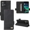 Peňaženkové kožené puzdro Magnetic Clasp na Motorola Edge 40 Neo - Čierna Peňaženkové kožené puzdro Magnetic Clasp na Motorola Edge 40 Neo - Čierna
