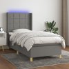 Box spring postel s matrací a LED tmavě šedá 80 x 200 cm textil Šedá 3138830 Box spring postel s matrací a LED tmavě šedá 80 x 200 cm textil Šedá 3138830