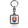 Prívesok na kľúče Slovakia biela štvorec