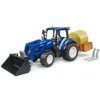 BRUDER 2187 New Holland T5.120 s čelným nakladačom, lyžicou a vidlami BRUDER 2187 New Holland T5.120 s čelným nakladačom, lyžicou a vidlami