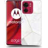Picasee silikónový čierny obal pre Motorola Edge 40 - White tile Picasee silikónový čierny obal pre Motorola Edge 40 - White tile
