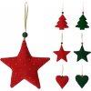 Vianočná hviezda, stromček, srdce 130 mm, červená, zelená (6 variant) cena je za 1 ks Vianočná hviezda, stromček, srdce 130 mm, červená, zelená (6 variant) cena je za 1 ks
