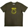 Nirvana Tričko Yellow Happy Face Unisex Green S Nirvana Tričko Yellow Happy Face Unisex Green S