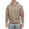 Alpha Industries EMB Hoody pánska mikina vintage sand Alpha Industries EMB Hoody pánska mikina vintage sand