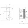 Cersanit Inverto - podomietková batéria, 2-výstupová , zlatá, S951-285 Cersanit Inverto - podomietková batéria, 2-výstupová , zlatá, S951-285