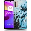Púzdro Picasee silikónové Motorola Moto E40 - Organic blue čierne