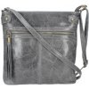 MADE IN ITALY Kožená kabelka na rameno 727 tmavošedá Šedá MADE IN ITALY Kožená kabelka na rameno 727 tmavošedá Šedá