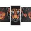 CRAFT ID Diamantové maľovanie na ráme Tiger triptych 40 x 20 cm + 30 x 20 cm